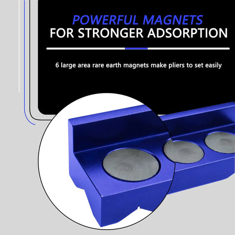 Close-up of 4 Inch Magnetic Aluminum Vise Jaw Pads with reversible non-slip grip, showcasing powerful embedded magnets.