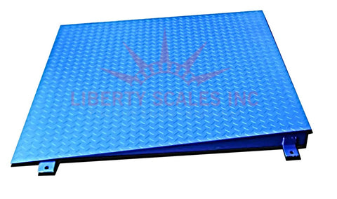 Rugged 60 X 84 Heavy Duty Floor Scale With Dual Ramps And Zero Drama Wireless Setup For Total Warehouse Shipping Ease, diamond plate deck.
