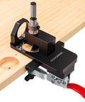 Compact Metal Concealed Hinge Jig With Quick Clamp For 35mm Cabinet Hinges, Drill Guide With Dust Adapter for mounting