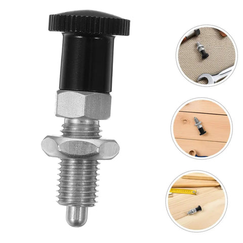 Built Damn Tough Stainless Steel Self Locking Indexing Plunger With Slick Spring Return Knob for precision jig alignment and setup.