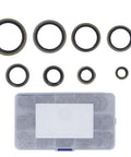 Heavy Duty 110 Piece Metal Bonded Oil Seal Washers Kit With High Temp Rubber O Rings displayed with storage box in 8 size set.