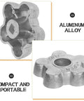 Gas Valve Handle Replacement Handwheel Set Built Tough Aluminum Alloy Hex Grip Knob shown in close-up detail.