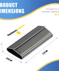 Closed Push Type Seals For Three Quarters Inch Steel Strapping, 1.77 Inch Length, Heavy Duty Metal Clips dimensions
