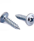 Number 8 X 1 Inch Zinc Plated Truss Head Wood Screws 100 Pack Phillips Drive Carbon Steel Fasteners rust resistant side view
