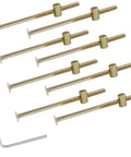 Crib Hardware Replacement Kit With M6x110 Hex Drive Socket Cap Screws And Barrel Nuts 8 Set Bolts And Nuts For Cribs And Baby Furniture Durable Steel Construction Easy Install Secure Fit No Fuss Setup with Allen key