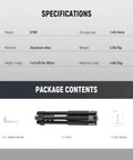 Versatile Aluminum Photography Light Stand 1.5 to 6.4 Feet Telescoping Tripod With Reversible Head specifications and package contents