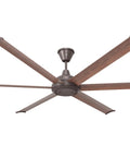84 Inch Large Room Indoor Ceiling Fan With Sculpted Walnut Blades And Oil Rubbed Bronze Trim showcasing sleek design and quiet airflow.