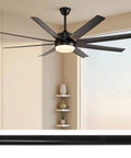 Hella Sturdy 16 Inch Ceiling Fan Extension Rod Non Threaded Drop Pipe Built Tough For No Fuss Install And Solid Support On Just About Any Standard Roof Mount In Matte Black with ceiling fan above.