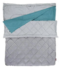 45 Degree F Double Sleeping Bag Queen Size XL Tandem Sleep Sack zips apart into two sleeping bags, open view