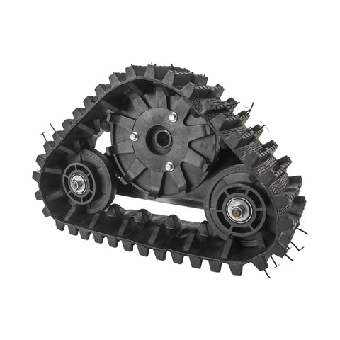 Pair of 23 Tooth Spline Rear ATV Tracks for Go Kart UTV and Quad Beefed Up for Snow Sand Mud Off Road Performance Replacement Track Assembly in Black