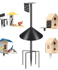 Beefy Heavy Duty Adjustable Bird Feeder Pole With Squirrel Baffle And Universal Stand Mount for bird houses and cameras