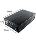 Black rectangular Automatic Antenna Tuner For Ham Radio With Fast Auto-Tune Across 1.8 To 55 MHz Low SWR 5000mAh Battery