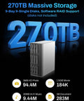 Plug Straight Into Legit Heavy Duty Storage With This Nine Bay External Hard Drive Enclosure featuring 9-Single Disk slots for massive storage.