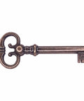 Old School Vintage Style Open Barrel Skeleton Key For Furniture And Cabinet Locks Antique 70mm Length Brown Color One Key Easy Turn