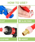 Step-by-step guide to using 30 Pack PEX A Combo Fittings Set With Elbow Tee And Coupling in plumbing
