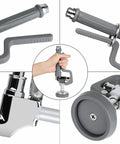 Pre Rinse Sprayer Head for Commercial Kitchen Faucet Replacement 1.42 GPM, ergonomic handle, chrome gray finish, close-up