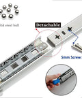Heavy Duty Metal Drawer Slides Full Extension Cabinet Runners With Lock Silent And Stable 400mm Bead Slides 16 Inch Pair details