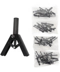 One Handed Rivet Tool Nosepiece Kit For Car Door Panel Installation Lightweight Access Hard To Areas With Easy Maneuverability And Perfect Fit For DIY Auto Repair Projects, black tool with plastic clips