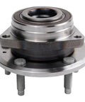 2 Piece Rear Wheel Bearing Hubs Assembly With 5 Lug For Chevrolet Equinox 2018 To 2024, side view of steel hub with lug bolts