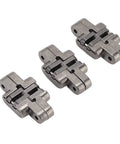 Hidden Cabinet Door Hinges 3 Pack 43mm Mini 180 Degree Zinc Alloy Cross Hinge For Cabinets And Jewelry Boxes Black Plated Heavy Duty Invisible Hinge Set For Sleek LowProfile Seamless Opening