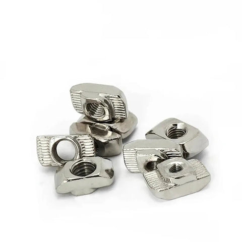 Drop In T Slot Nut Hammer Head Style For 1515 Aluminum Profiles M3 M4 M5 Nickel Plated Steel Pack Of 50 Or 100 easy quarter turn lock