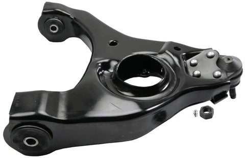 Front view of Front Right Lower Suspension Control Arm and Ball Joint Assembly for Chevy Silverado 1500 and GMC Sierra 1500, 1999-2007