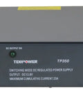 Front view of TP350 23 Amp DC 13.8V Switching Power Supply with Cigarette Plug for Ham Radio and CB Radios, power switch visible.