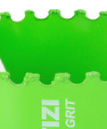 HLOFIZI 4-1/8 inch carbide grit hole saw blade, green, close-up of teeth