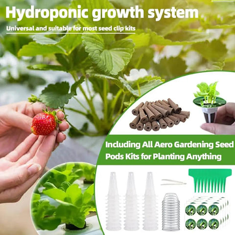 101 Piece Hydroponic Pods Kit For Indoor Gardens With Seed Pods Grow Sponges Labels Baskets Domes Plant Tags And Tweezers