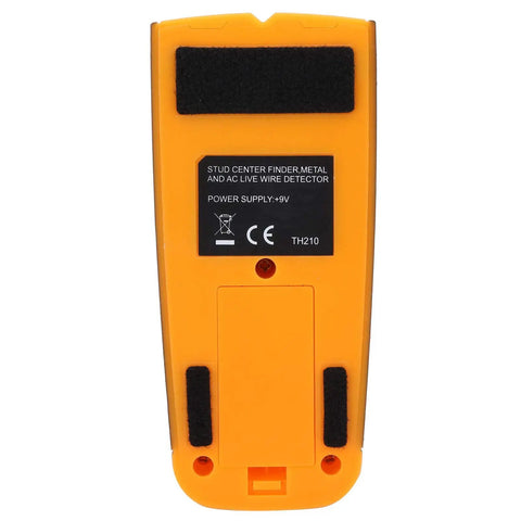 Rcniso Wall Scanner back view, showcasing battery compartment and features for stud, metal, and live wire detection.