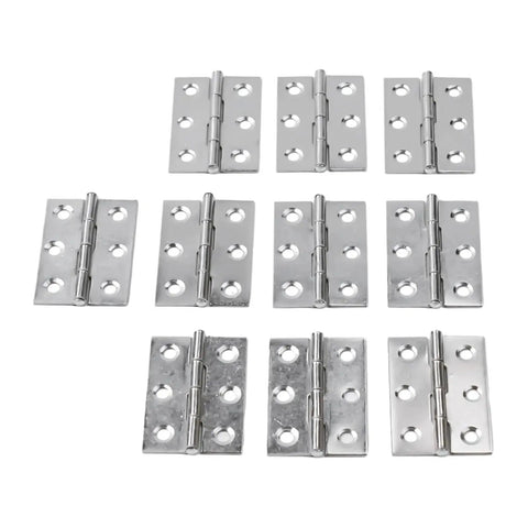 Rotating Concealed Hinges Set For Doors And Cabinets Stainless Steel 10 Pack displayed in a grid