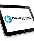 Ten Point One Inch Refurbished Business Tablet Equipped With Intel Atom Z3795 Chipset Providing Four Gigabytes Ram And One Two Eight Gb Storage To Run Windows 8 Pro On This Heavy Hitter Enterprise Touchscreen Device with HP ElitePad 1000 logo.