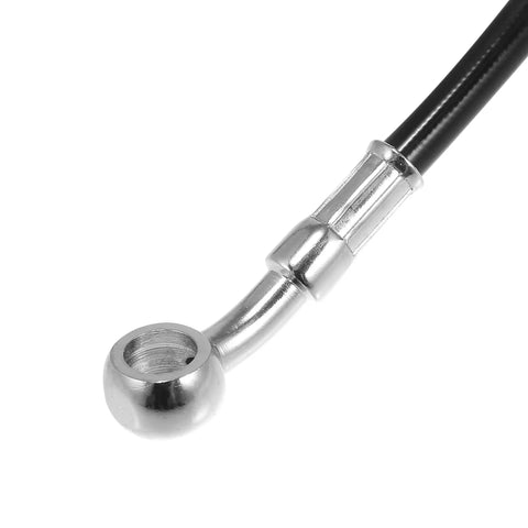 Close-up of 51.18 Inch Stainless Steel Braided Motorcycle Hydraulic Brake Line Kit With 10mm Inner Diameter for ATV and Street Bikes
