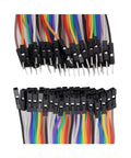 360 Piece Multicolor Breadboard Jumper Wires Kit Featuring 30.5cm 12in, 20.5cm 8in, 10.4cm 4in Dupont Cables MF MM FF