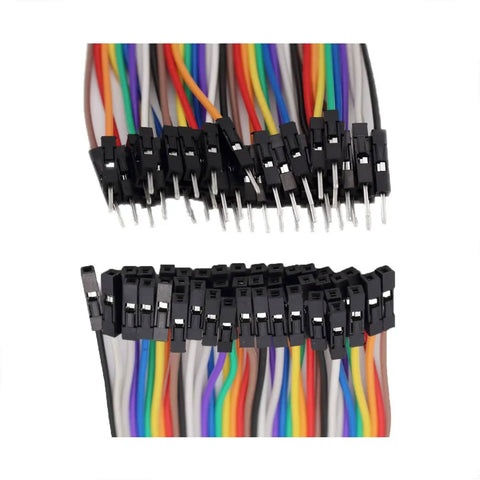 360 Piece Multicolor Breadboard Jumper Wires Kit Featuring 30.5cm 12in, 20.5cm 8in, 10.4cm 4in Dupont Cables MF MM FF
