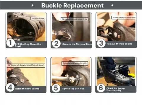 2 Pack Inline Skate Buckle Replacements With Energy Straps Screws And Nuts Universal Fit For Inline Skates Quad Skates And Speed Skates Durable PVC No Jank Easy Install For Quick Secure Fit And Smooth Rides