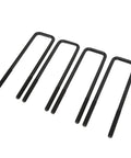 12 Inch Rear Axle U Bolts Kit For 1999 2010 1500 Dodge Ram, Flat Top Steel Construction, Black Powder Coated, Heavy Duty Leaf Spring Clamp Replacement on white background