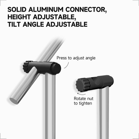 Go To Poolside Shade Umbrella For Above Ground Pools, Big Sunshade For Oval Or Rectangular Pools, angle adjustability connector