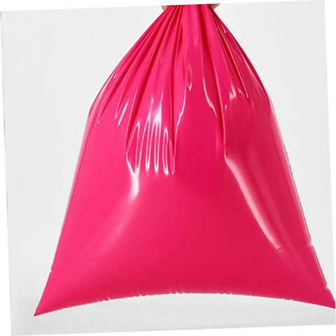 Pink Thickened Waterproof Packaging Bags 17x30cm 100 Pack Tear Resistant Self Seal Poly Mailers for Shipping and Mailing Supplies Perfect for Online Sellers, shown fully inflated.