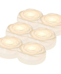 7 Piece Battery Operated Flameless LED Candles With Remote Timer, Waterproof Indoor Outdoor, Warm Glow, 3-inch Diameter
