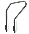 Heavy Duty Rv Handrail Replacement For Lippert Solid Step Generation 3 Or 4, black steel rail with mounting brackets.