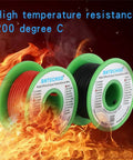 Top Tier 18 Awg Silicone Wire Red And Black 25 Foot Stranded Tinned Copper Cable visible on spools against flames.