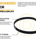 162XL Timing Belt With 81 Teeth, 0.37 Inch Width And 0.20 Inch Pitch displayed with emphasis on precision and durability features