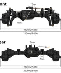 Beefed Up Portal Axle Upgrade Kit With Nylon Front And Rear Axles And Differential Lock For 1 By 10 RC Crawler TRX4