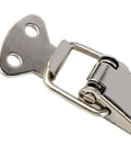 Close-up of a Heavy Duty Toggle Latch Lock With Spring Action For Secure Cabinet Box And Suitcase Closure Rust Resistant Metal Hardware Fitting.