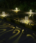 Solar Lantern Outdoor Hanging Light For Patio And Garden In Retro Metal Bronze Finish Waterproof Solar Garden Accent For Pathway And Yard Decor Easy Mount And Cozy Vibe Mother's Day Gift illuminating pathway at night.