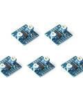PAM8406 5W X 2 Digital Amplifier Module Board 5 Pack With Dual Channel Stereo Output Noise Free Class D Onboard Volume Potentiometer For Left And Right 2.5V To 5V Operation