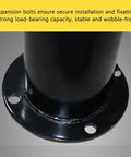 Close-up of Heavy Duty U Shaped Guardrail Safety Barrier mounting base with bolt holes for garages and industrial spaces.