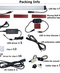 Under Cabinet LED Lighting Kit With 6 12 Inch Light Strips, 2000 Lumen Ultra Bright Warm White, installation accessories included