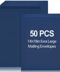 50 Pack Extra Large 14 By 18 Inch Blue Mailing Envelopes 32 Lb With Gummed Flaps For Catalogs Documents And Merchandise Heavy Duty Mailers For Mailing Storage And Organization For Business Use
